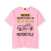 Never Underestimate An Old Man with A Motorcycle Graphic Tshirt Funny Tshirt Fashion Harajuku T-shirt Oversize Men Brand T-shirt