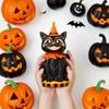 Vintage Style Halloween Cat Fun Whimsical Resin Table Centerpiece Decor Unique Gift Bright Color Happy Halloween Party Trick Or