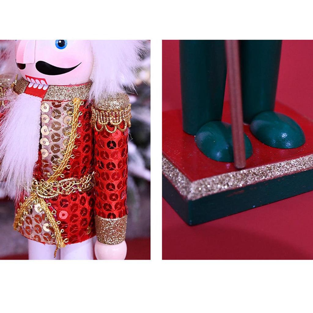 7,87 Zoll Traditioneller Holz-Nussknacker, Weihnachts-Holz-Nussknacker Festlich