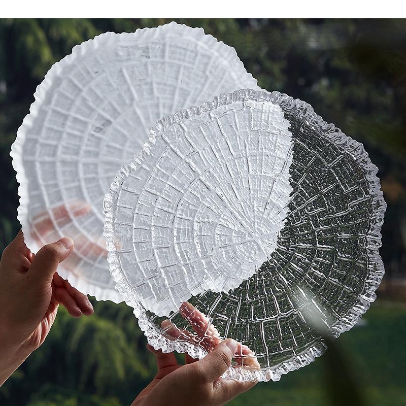 Annual Ring Glass Plate Breakfast Salad Hotel Molecular Cuisine Cooking Dishes Nordic Home Kitchen Utensils