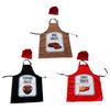 Sauce Kitchen Apron with Hat Adjustable Strap Breathable Christmas Halloween Cosplay Party Chili BBQ Teriyaki Sauce Chef Cooking Apron