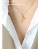Mermaid Faux Pearl Necklace: Trendy Japanese-Korean Design In Gold-Plated Titanium Steel