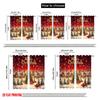 2pcs,2D Plane Printing Window Curtain Merry Christmas Village Scene Polyester Fabric (without Rod) All Seasons Perfect for