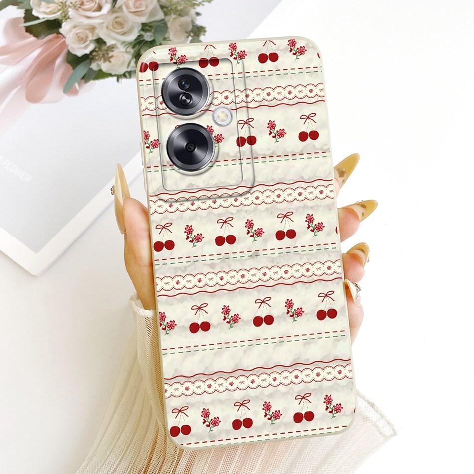 For OPPO A79 5G Cute Cat Flower Cartoon Phone Case For Oppo A79 CPH2553 CPH2557 Shockproof Soft Silicone Covers Bumper