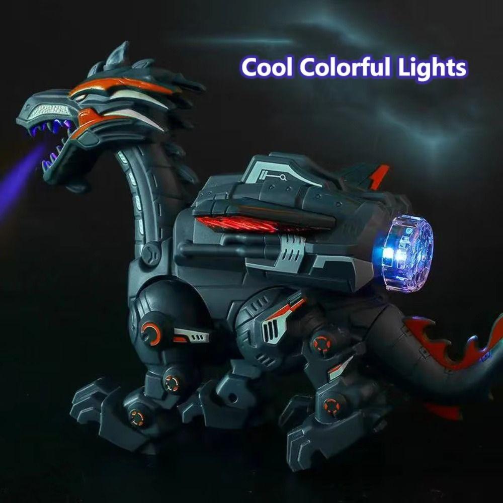 Cool Light Mechanical Dinosaur Simulation Fire Electric Puzzle Model Children Play
