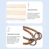 Wooden Swing for Adults Children Outdoor Pastoral Swing with Adjustable Rope 100kg Max Load-Bearing Swing for Yard Garden