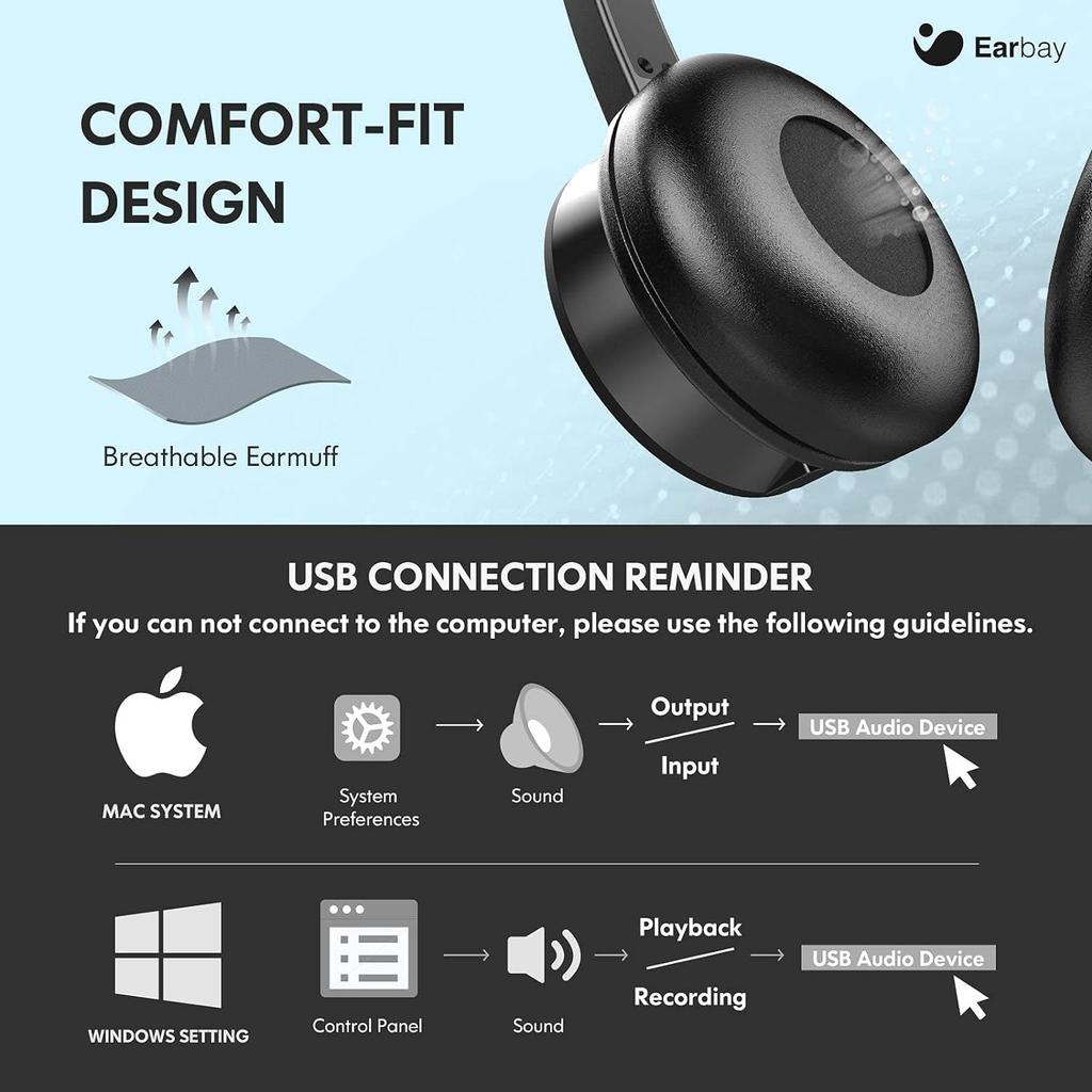 USB C 3.5mm Auricular Computer Headset Wireless Office Telephone Headset for Call Center Use