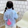 Children Color Solid Cartoon Crossbody Bag Cute Design Polyester Lining Girls