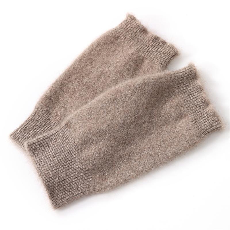 Women's 100% Pure Cashmere Gloves - New Style Solid Color, Unisex, Warm Knitted Wrist Guards for Cold Protection