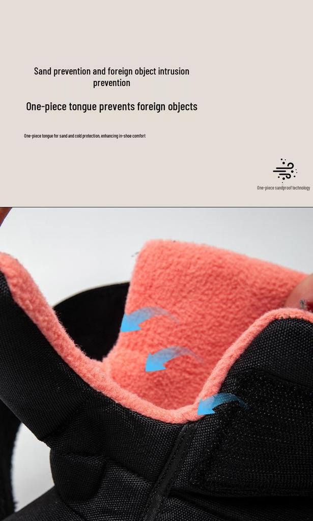 Thickened Warm Couples' Plus Velvet Hiking Snow Boots - Large Sizes for Men & Women