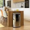 Poubelle de cuisine push - city - kitchen move - 58 l - ouverture simple pression - inox avec cerclage