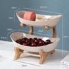 Fruit Plate Serving Bowl Food Server Display Stand Candy Shelf 2/3 Tiers