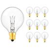 G40 Tungsten Filament Bulb, E12 220V, European Standard, Waterproof Outdoor Glass Incandescent Spare Bulb for Atmosphere Lighting.
