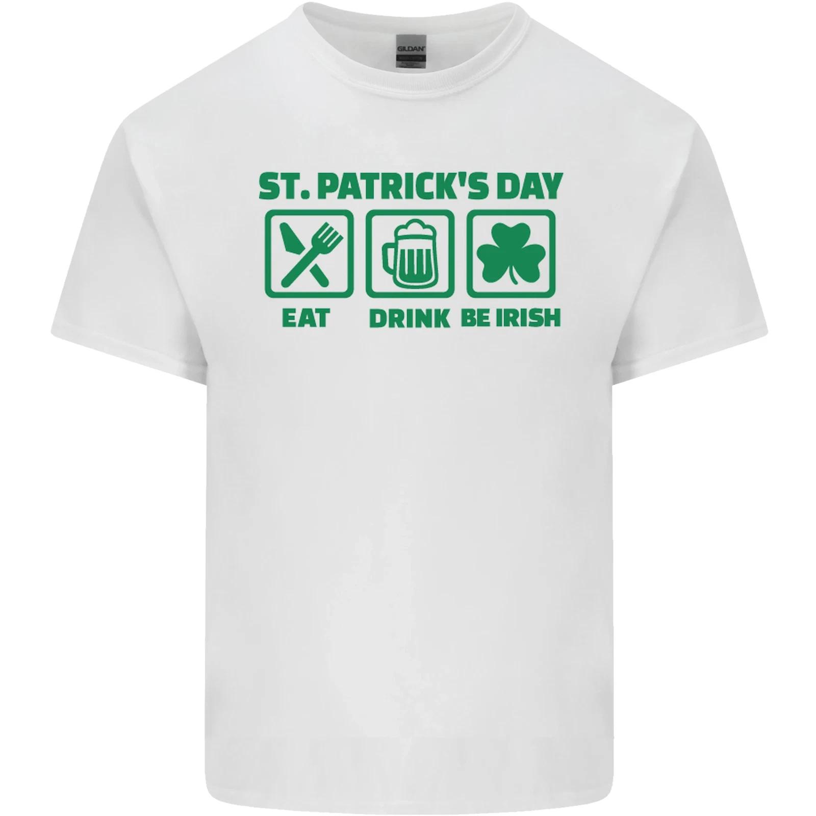 Eat Drink Be Irish St Patricks Day Kids T-Shirt Childrens XL