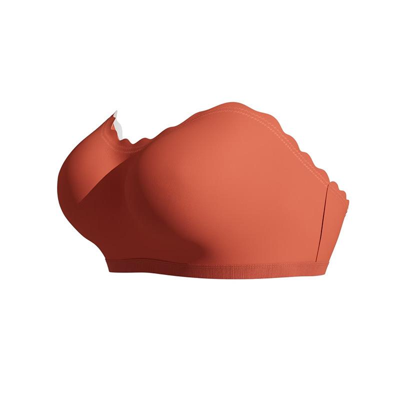 

Женский сексуальный бюстгальтер без бретелек с пряжкой сзади, сборчатый бюстгальтер, препятствующий падению, женское невидимое нижнее белье, новый летний стиль XL кирпич красный