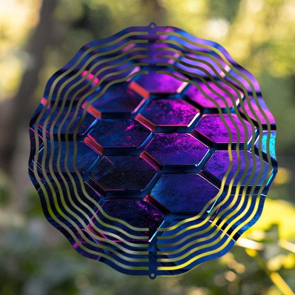 10 Inch Hanging Wind Spinner Outdoor Decor for Balcony Lawn Garden Creative Gift for Friends Family Spring Summer 360 Rotating Hook