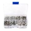 600pz Assortimento di Capicorda a Crimpare Non Isolati Set di Manicotti per Cavi Set di Capicorda a Crimpare Dimensione Mista per Connessione Cavi