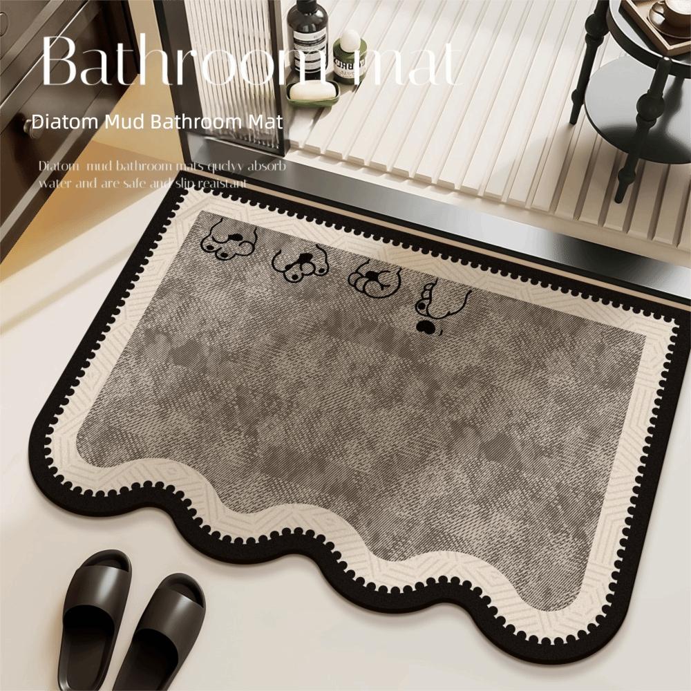 Anti Slip Puppy Absorbent Mat Cartoon Animal Door Mat Stain-resistant Bathroom Mat  Laundry Room