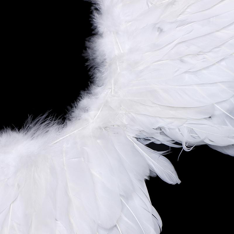 White Swallow Angel Feather Wings Adjustable Elastic Strap Kid Costume Party Supplies for Holiday Decor
