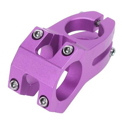LUNJE 31.8X45MM Mountain Biking Handles Stem Aluminum Alloy Hollow Short Handle RiserPurple