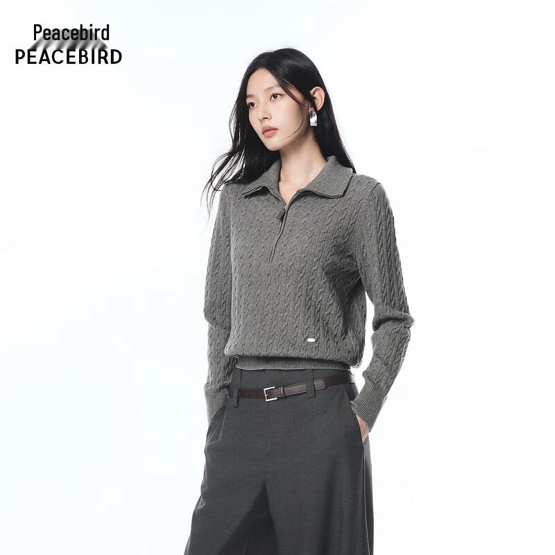 PEACEBIRD Women's Half-Zip Knit Pullover Sweater