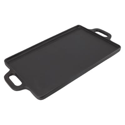 Plaque de cuisson double face en fer Chauffage rapide et uniforme Plaque de grill réversible pour camping en plein air Réchaud à gaz Cuisinière à induction