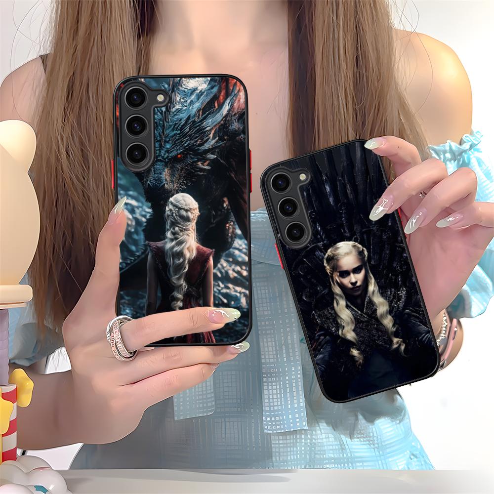 Dragon Queen Silicone Mobile Phone Case for Samsung Galaxy S26 S25 S24 S23 S22 S21 Plus FE Ultra Colorful Cover