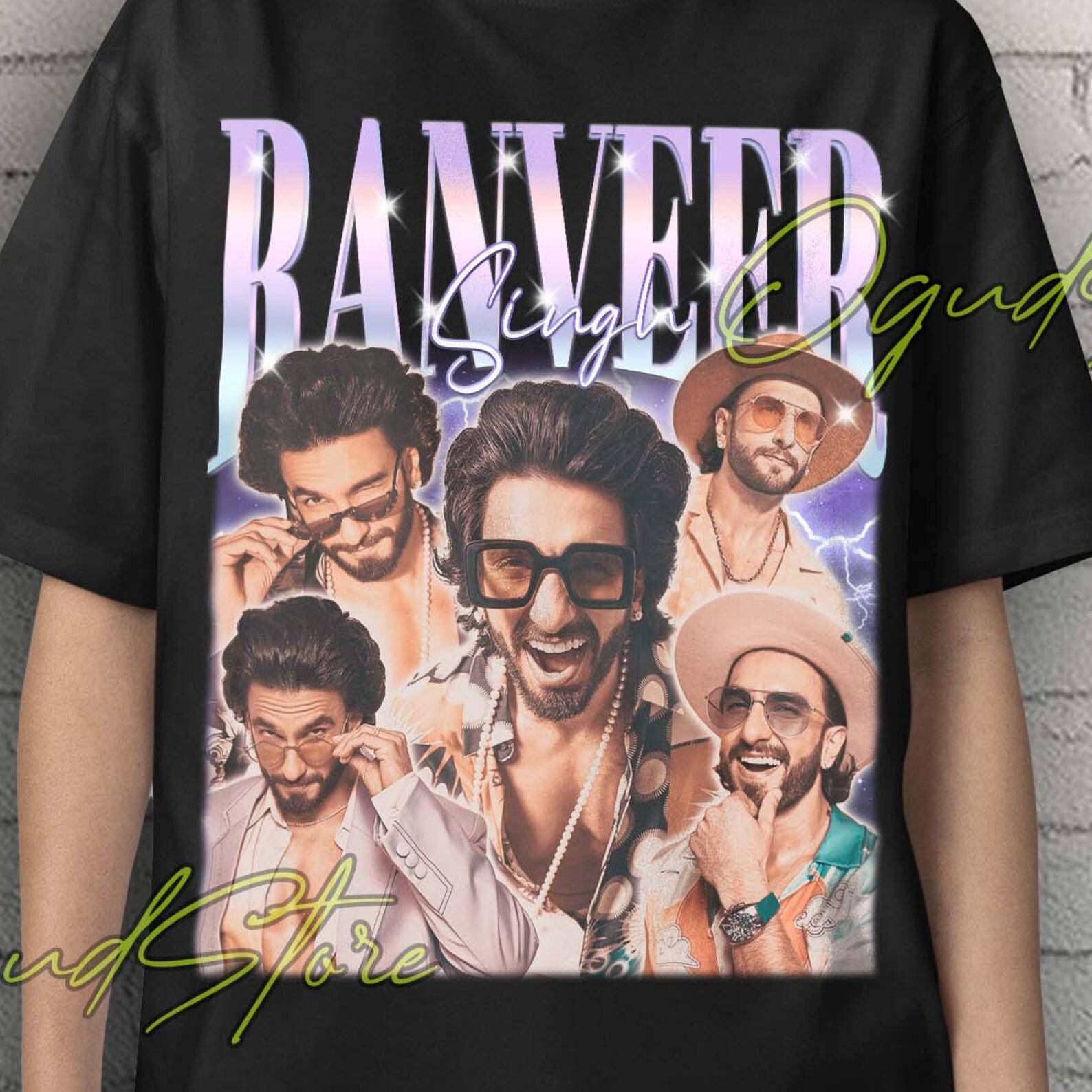 Ranveer Singh Tshirt, Ranveer Singh Shirt, Ranveer Singh Retro Tees, Ranveer Singh Fan Merch, Ranveer Singh Clothing, Ranveer Singh Poster S