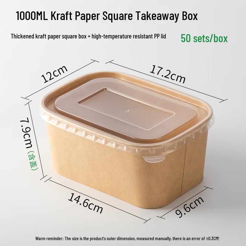 Disposable Kraft Paper Style Meal Boxes