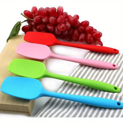 2pcs Silicone Spatula Scraper, Mini Silicone Spatula, Jam Spatula, High Temperature Resistant Cream Spatula, Stirring and Baking Tool