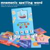 Wooden Building Block Puzzle Alphabet Spelling Educational Toy Letter Recognition Logical Thinking Learning Playset for Kids
