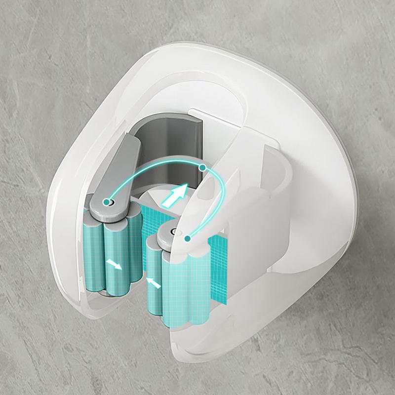 Roller Mop Hooks Self-adhesive Wall-mounted Mop Broom Hanger Rack Organizer Shelf Cleaning Supplies Bathroom Brush Storage Tools