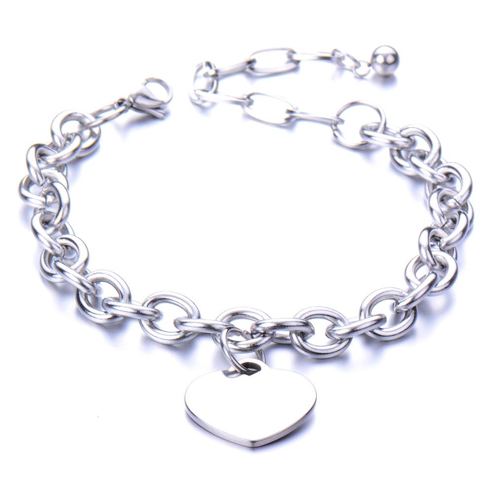 European and American simple personalized bell double-layer titanium steel bracelet spot men and women couple jewelry women's trend fashion jewelry