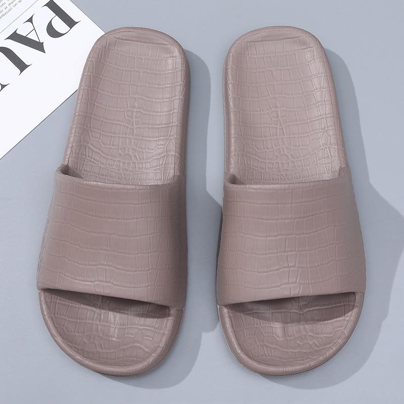 

Летние мужские комнатные шлепанцы для ванной, повседневные нескользящие тапочки, уличные пляжные прохладные тапочки 44-45 серый