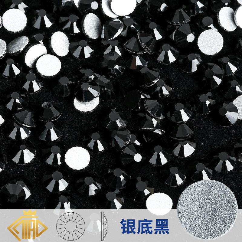 Hot-Selling Transparent Rhinestone Multi-Size Bag Nail Drill Porcelain White Black Rhinestone Nail Drill