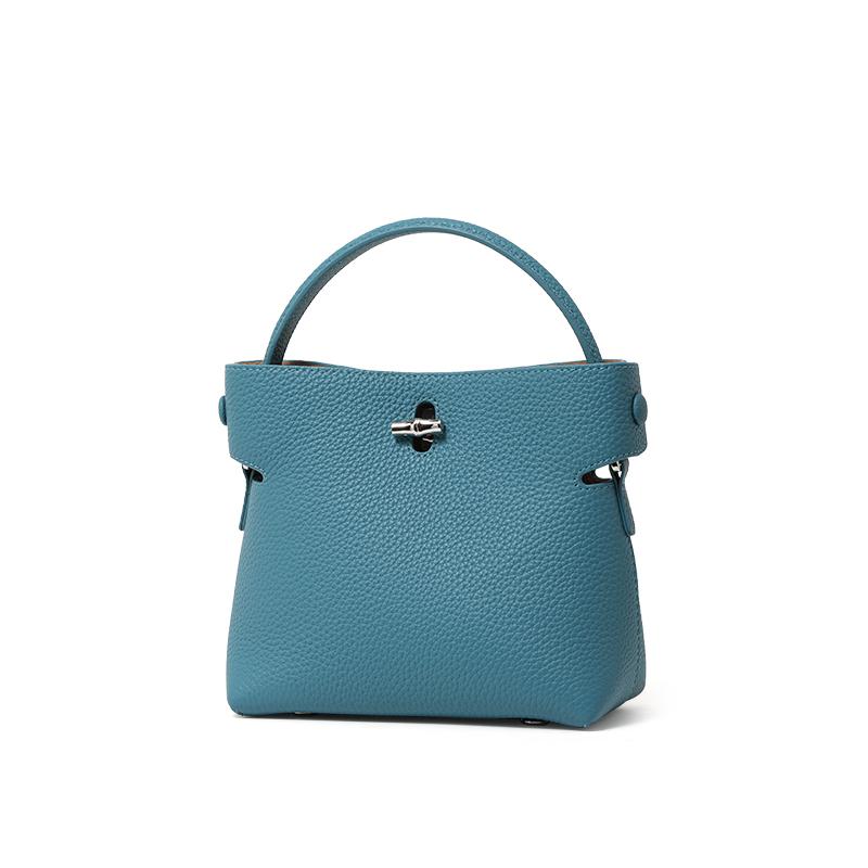 High end fashion genuine leather women's handbag, simple and elegant single shoulder crossbody bag