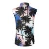 Men's Fashion Printed Sleeveless Lapel Button-Down Shirt Vest Top