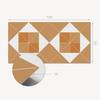 Ready-to-install Vinyl Panel with Decorative Print 100x50 Cm Geometry In Shades