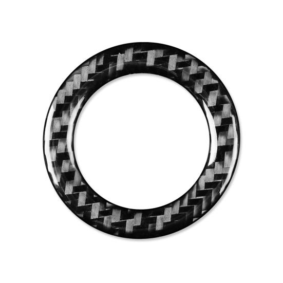 

Наклейка на кнопку автомобиля, углеродная самоклеящаяся декоративная наклейка из волокна двигателя, наклейка «Старт-стоп», отделка чёрный