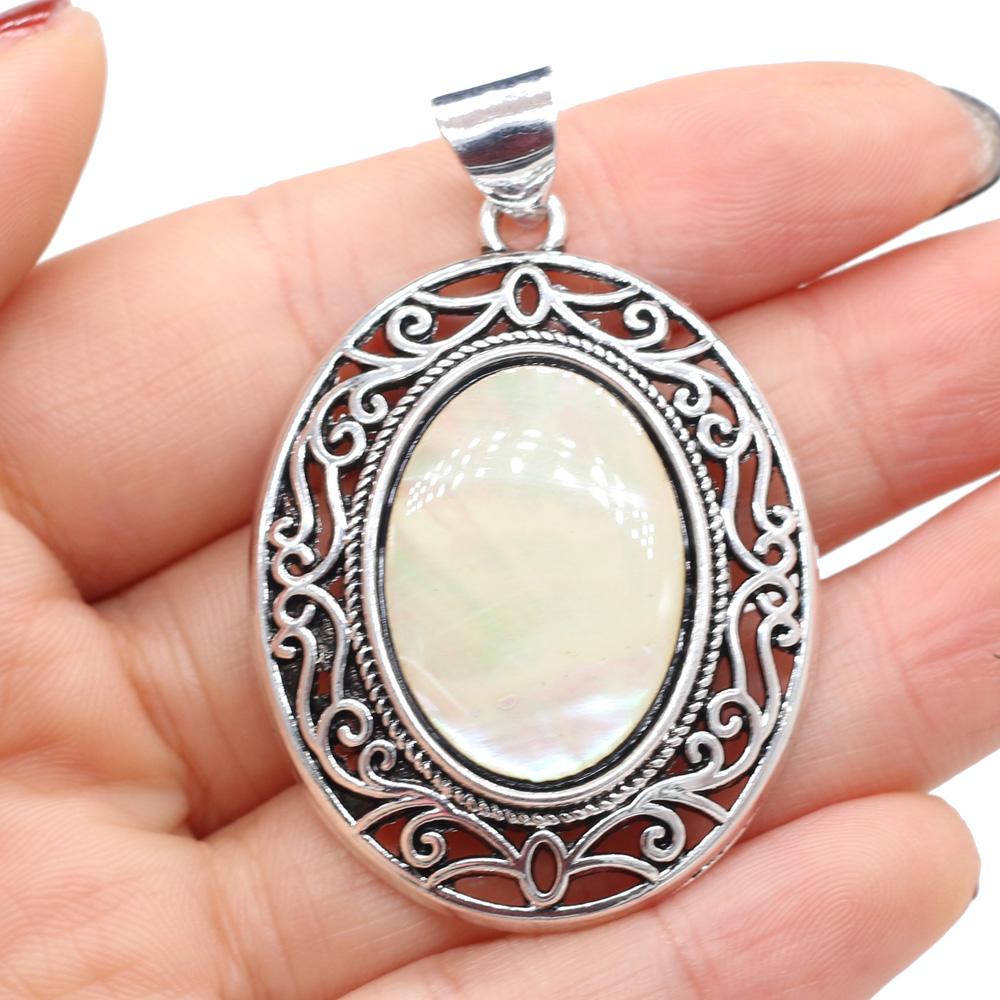 

Кулон из натурального камня в форме яйца, полудрагоценный кружевной кулон для изготовления ювелирных изделий, ожерелье, браслет, аксессуар 33x45mm