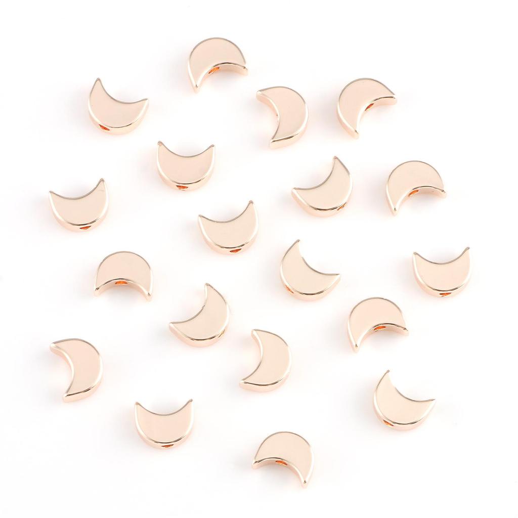 10pcs Copper Beads Charms Cross Heart Star Moon Beads Plated Crafts Color Retention Beads for Jewelry Making Diy Bracelet Necklace