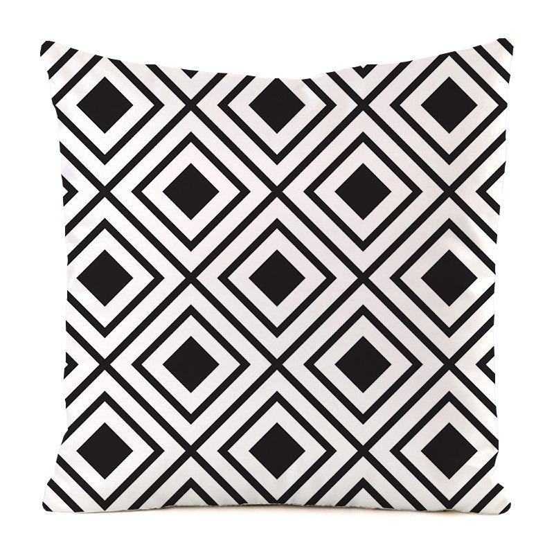 Solo federa per cuscino con motivo a righe geometriche semplici, federa per cuscino di lusso, divano da ufficio, auto, decorazione d'interni
