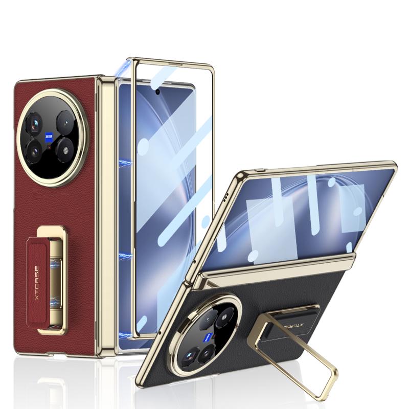 For Vivo X Fold 3 Fold 5 ultra Slim Leather Phone Case X Fold5 Original GKK Slim case Camera Protection case Cover Bag for Lens