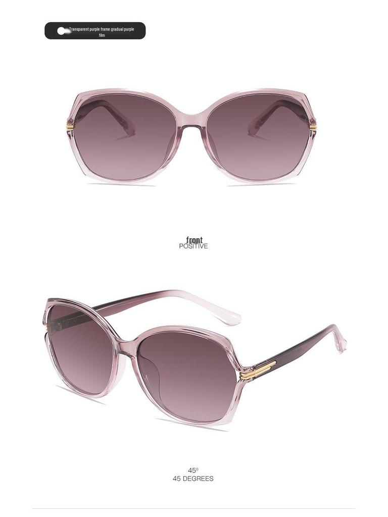 Elegant Oversized Polarized Sunglasses for Women - UV Protection, Retro Style, Face Slimming