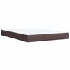 Box Spring Bed with Mattress Dark Brown 140 x 190 cm Fabric