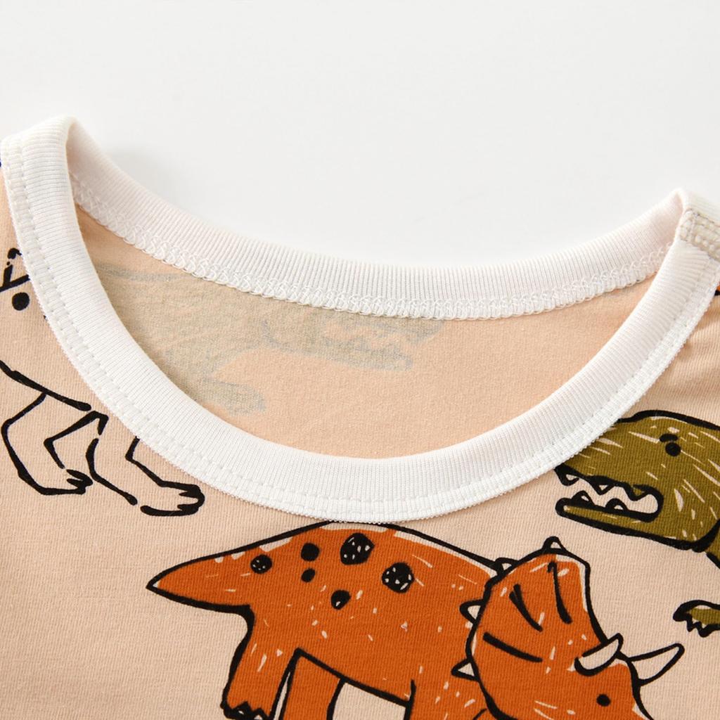 SISOFTLY Set for Long Sleeves and Soft and Comfortable Loungewear for Daycare Size Kids' Pajamas, Autumn/Winter Boys, 100% Cotton, Pants, (Brown, 90)