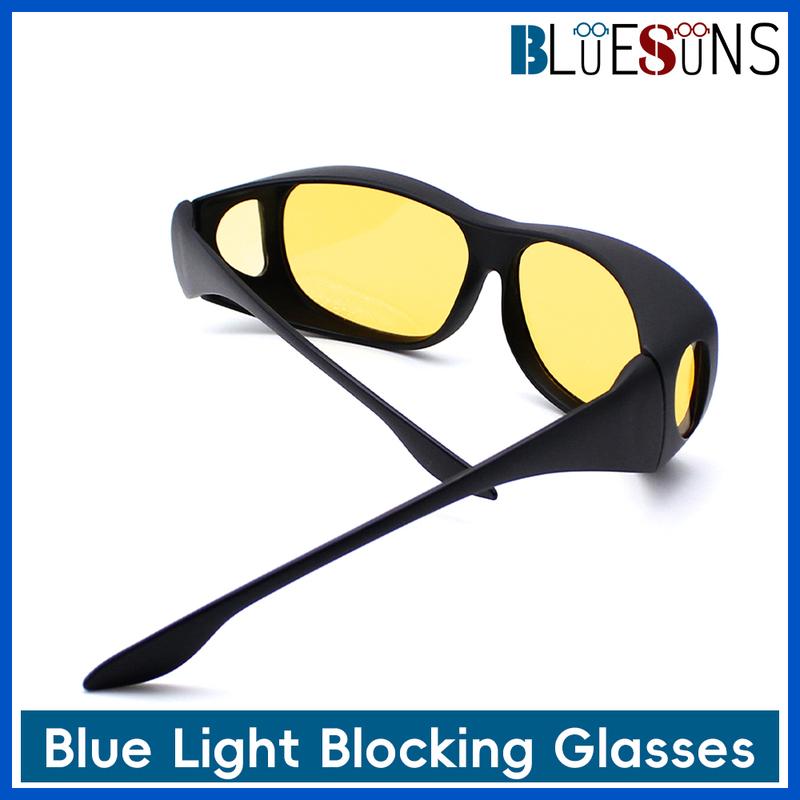 Yellow lens large frame anti blue light goggles increase clarity and are suitable for protecting eyes when looking at screens