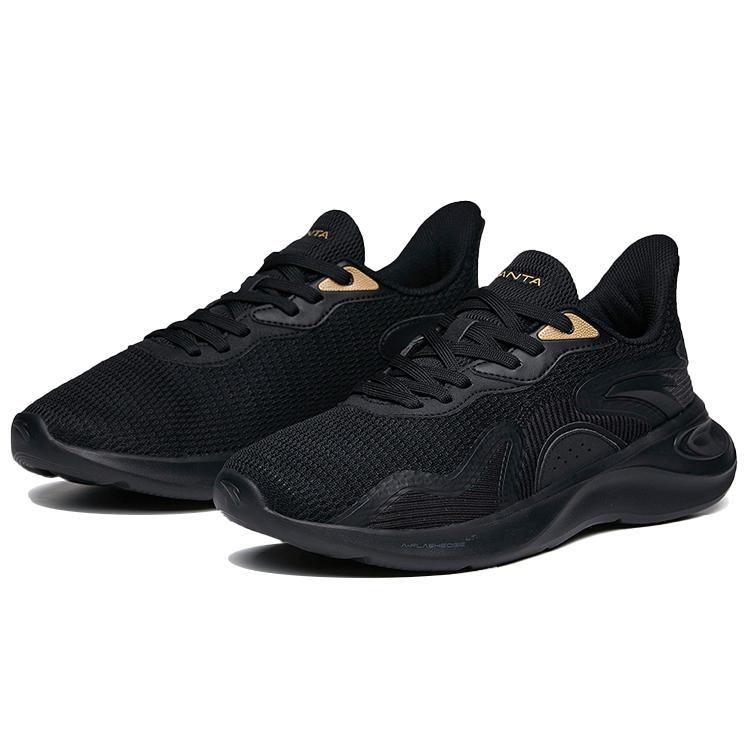 New ANTA Running Shoes Men Low Top Black 112045574-2
