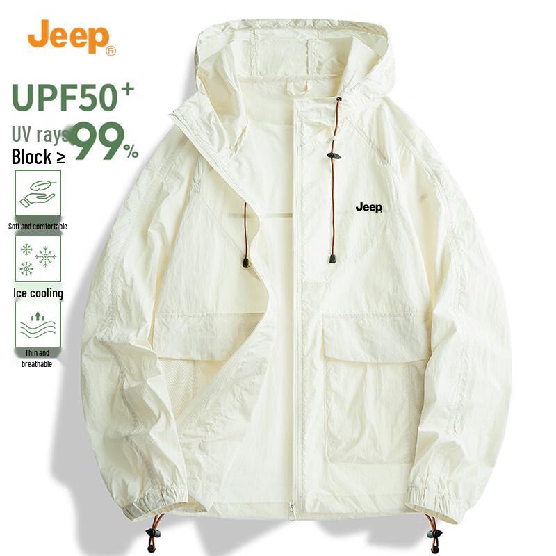 JEEP Men s UPF50+ Ice Silk Sun Protection Hoodie XL