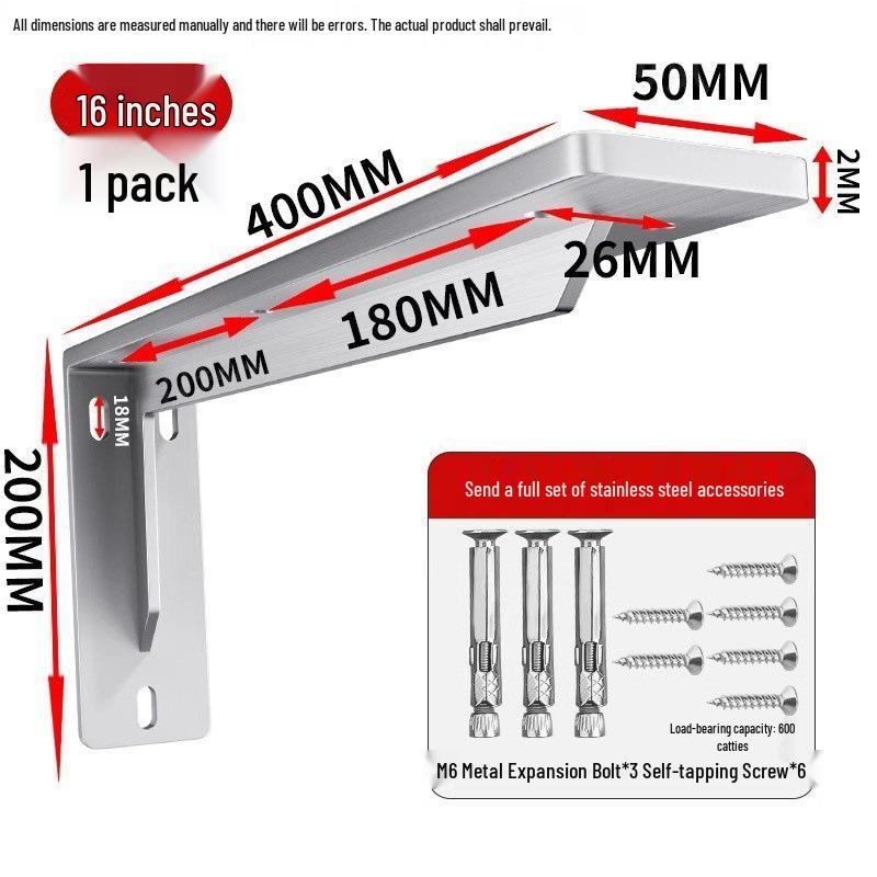 Staffa di Supporto Triangolare Robusta da Parete per Scrivania, Mobile TV e Scaffalature.